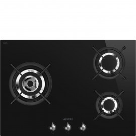 SMEG Encimera a gas  PV373LCN. 3 zonas, Negro.