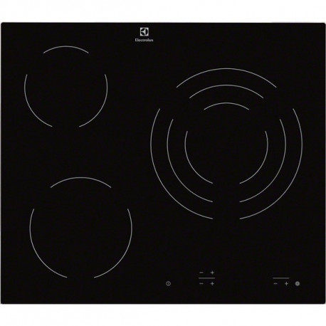 ELECTROLUX Encimera Vitrocerámica  EHF6232IOK, 3 zonas, Negro,