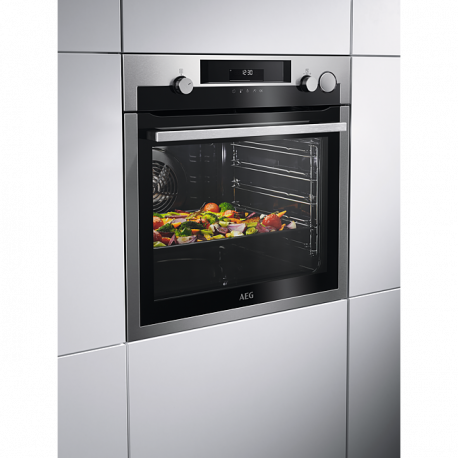 AEG Horno multifunción vapor , Pirolítico, Inoxidable, Clase A+