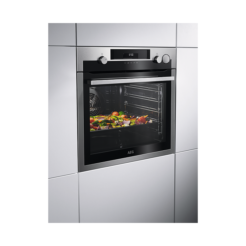 Horno Inox antihuellas de 72 litros con limpieza pirolítica Clase A+ Hornos  pirolíticos