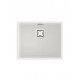 POALGI Fregadero bajo encimera  ZIE 50 1/S BLANCO SOFT, Una cubeta, con escurridor, Blanco, acabado sintetico, Mueble 60 cm