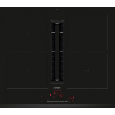 SIEMENS Campana encimera Inducción  ED631HQ26E. OLIMPO. Negro, Ancho 60 cm, 4 zonas, entre 600 y 800 m³ hora Clase B