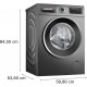 BOSCH lavadora carga frontal  WGG244ZRES, 9 Kg, de 1400 r.p.m., Silver