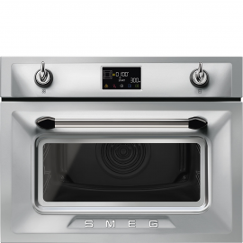 SMEG Horno microondas SO4902M1X, Inoxidable,