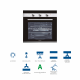 CATA Horno multifunción  07032307. HORNO, CM 760 AS BK, Negro,