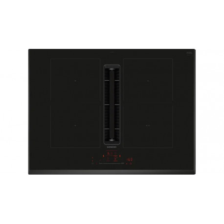 SIEMENS Campana encimera Inducción  ED751HQ26E.  .Negro, Ancho 70 cm, 4 zonas, entre 600 y 800 m³ hora, Clase B