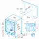 EDESA Lavadora secadora integrable  EWS-8400 I. 925270558. 8 Kg lavado 5 Kg secado, de 1400 r.p.m., IntegrableClase B