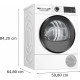 BOSCH Secadora Bomba de calor  WQG235D1ES, 8 Kg, Blanco,  .Clase C