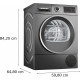 BOSCH Secadora Bomba de calor  WQG245DRES.  .  9 Kg, Gris. Clase C