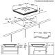 AEG Encimera Inducción  TI63IQ3BFB. Flexible, Negro, acabado biselado. Zona flexible
