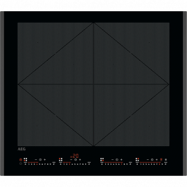 AEG Encimera Inducción  TR64IT00FB. Flexible, Negro, acabado biselado. Zona flexible