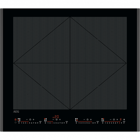 AEG Encimera Inducción  TR64IT00FB. Flexible, Negro, acabado biselado. Zona flexible