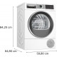 BOSCH Secadora Bomba de calor  WQG245D1ES.  . 9 Kg, Blanco. Clase C
