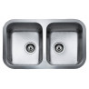 TEKA Fregadero bajo encimera  BE 2C 780. 10125026, Dos cubetas, Inoxidable