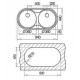 FREGADERO TEKA DR-80 2C 1Ø INOX