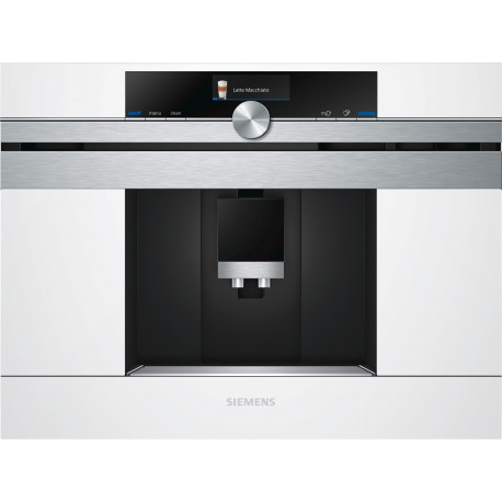 Cafetera Siemens CT636LEW1 integrable en color blanco y acero inoxidable
