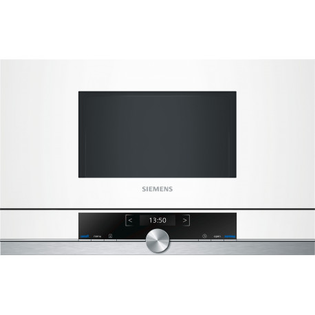 Microondas Siemens BF634LGW1 integrable, 21 litros negro y acero