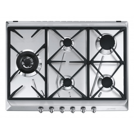 Encimera smeg SRV575GH5 a gas 70 cm 5 fuegos inox