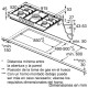 Encimera a gas BOSCH PCR9A5B90, 5 zonas, Inoxidable, Zona Gigante