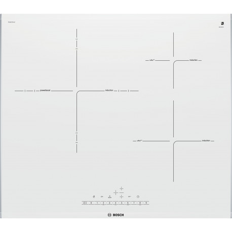 Encimera Bosch PID672FC1E Inducción Blanco 3 zonas Zona Gigante