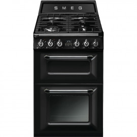 Cocina A gas SMEG TR62BL, Negro, 4 zonas, Zona Gigante