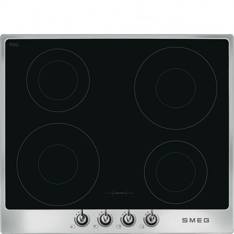 Encimera SMEG SI964XM Inducción, Negro, 4 zonas