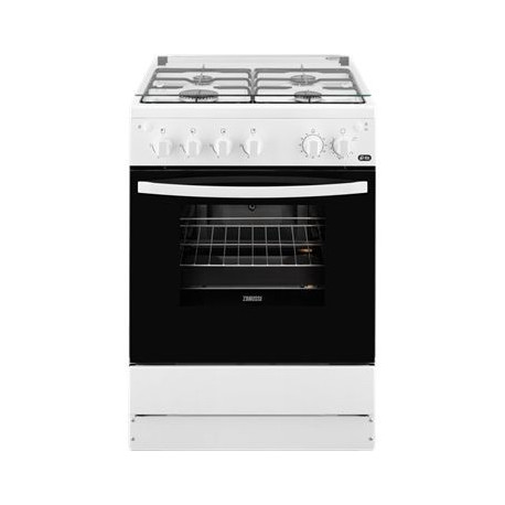 Cocina a gas ZANUSSI ZCG61281WA, 4 zonas, Blanco,