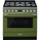 Cocina SMEG CPF9GPOG Cocinas a gas horno eléctrico Verde Oliva Más de 4 zonas, Zona Gigante