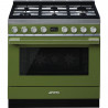 SMEG Cocina horno eléctrico  CPF9GPOG. 6 zonas. Verde agua. Zona Gigante