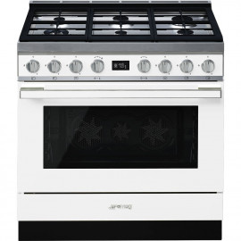 Cocina SMEG CPF9GPWH Cocinas a gas horno eléctrico Blanco Más de 4 zonas, Zona Gigante