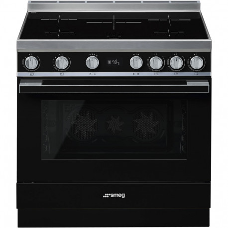 Cocina eléctrica SMEG CPF9IPBL  Negro Más de 4 zonas, Zona Gigante