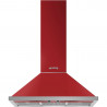 SMEG Campana decorativa  KPF9RD. Ancho 90 cm. Rojo. Clase A