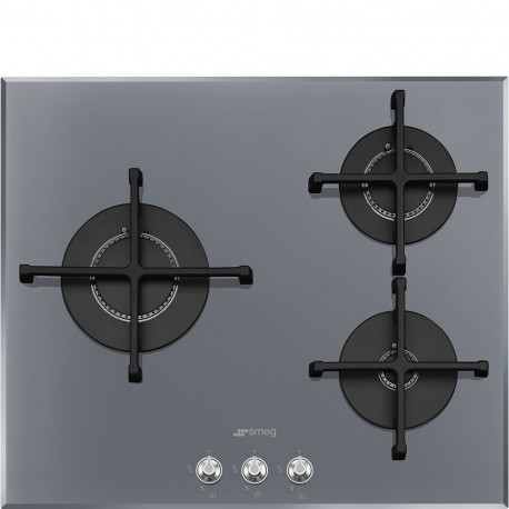 Encimera SMEG PV163S2 A gas Silver/Gris 3 zonas Zona Gigante