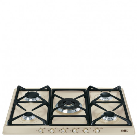 Encimera SMEG SR775PO A gas Crema/Beig 5 zonas Zona Gigante
