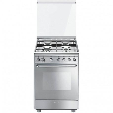 Cocina Smeg CX60SV9 60x60 cm 4 fuegos inox  A