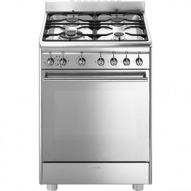 Cocina Smeg CX68MF8-2 60x60 cm 4 zonas a gas inox  A