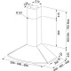 Campana  TENDER H 90 INOX V2 Pared Inox. 110.0270.808
