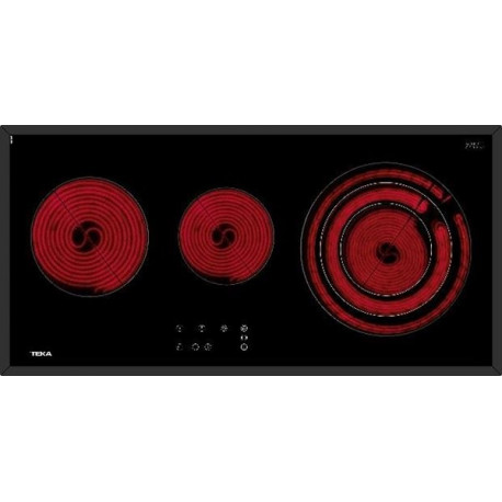 Encimera Teka TRC 8631 TCS, Vitrocerámica, Negro, 3 zonas, 112530000