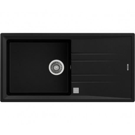 Fregadero TEKA  STONE 60 L-TG 1C 1E V.AUTO NEGRO Sobre encimera Negro Una cubeta y media