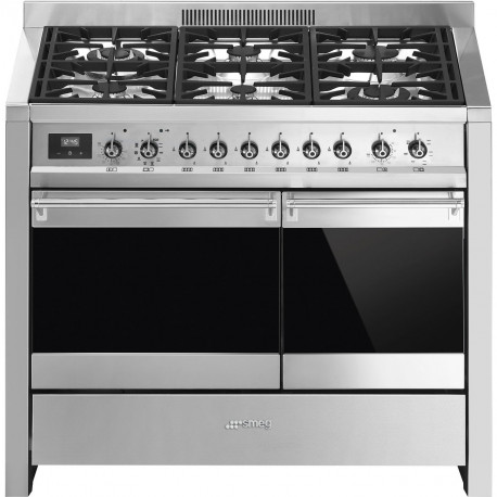 Cocina SMEG A2PY-81 Cocinas a Gas Inoxidable Más de 4 zonas, Zona Gigante