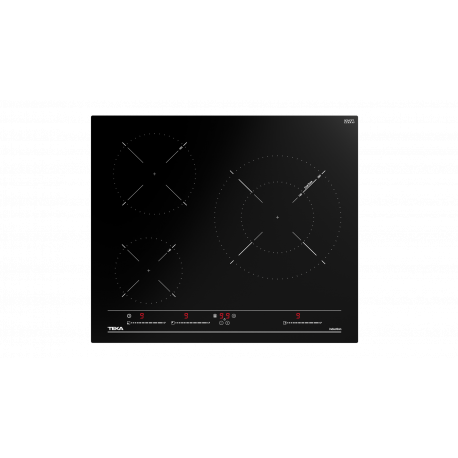 Encimera inducción TEKA IBC 63015 BK MSS , 3 zonas, Negro, . 112520018