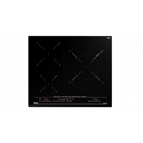 Encimera inducción TEKA IZC 63632 BK MST , 3 zonas, Negro, acabado biselado,Zona Gigante. 112510011