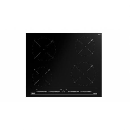 TEKA Encimera inducción  IBC 64010 BK MSS 112520012, 3 zonas, Negro, acabado biselado, Sin zona gigante