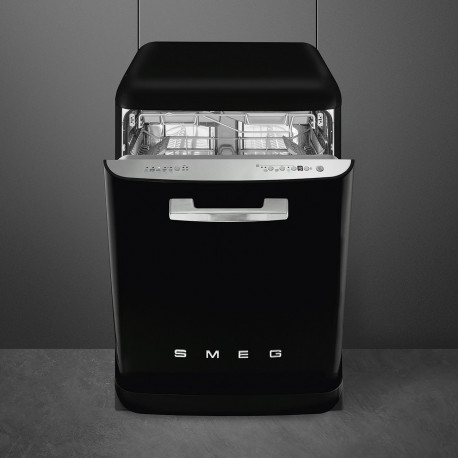 SMEG Lavavajillas libre inst 60 cm  LVFABBL3, 13 cubiertos, 3ª bandeja, Negro, Clase A+++