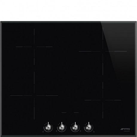 SMEG Encimera inducción  SI364BM, 4 zonas, Negro
