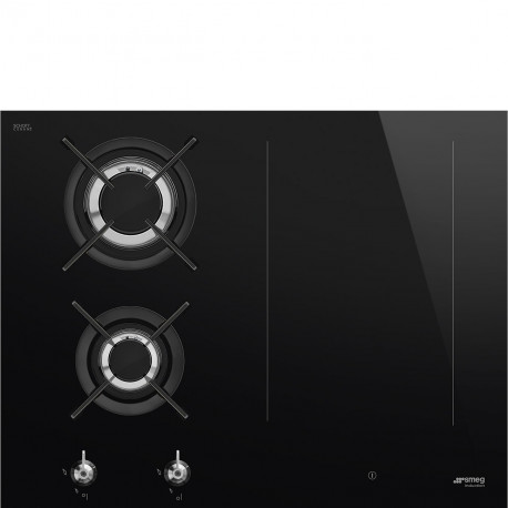SMEG Encimeras mixtas  PM3643D, 4 zonas, Negro