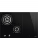 SMEG Encimeras mixtas  PM3743D, 4 zonas, Negro