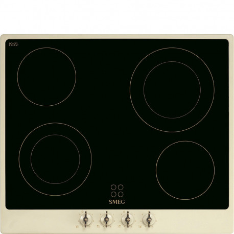 SMEG Encimera vitrocerámica  P864PO, 4 zonas, Negro,