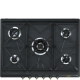 SMEG Encimera a gas  SRV876AOGH, 5 zonas, Antracita, Zona Gigante