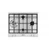 SMEG Encimera a gas  P261XGH, 4 zonas, Inoxidable, Zona Gigante